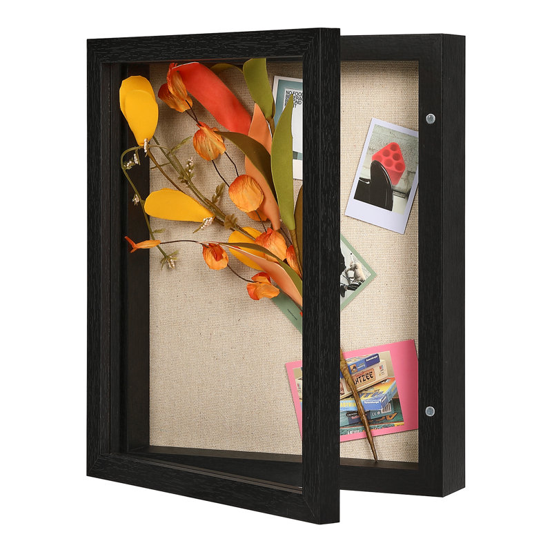Rustic Shadow Box Picture Frame 8x10, Black