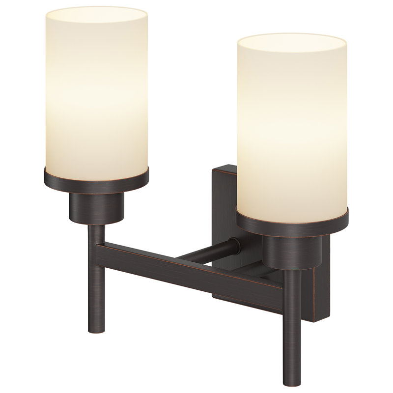 2-Light Bathroom Vanity Lighting, Oil Rubbed Bronze
