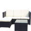 Delight extérieur Pe : 5, Coussins beiges, Mobilier de patio avec table basse : 5 avec coussins et