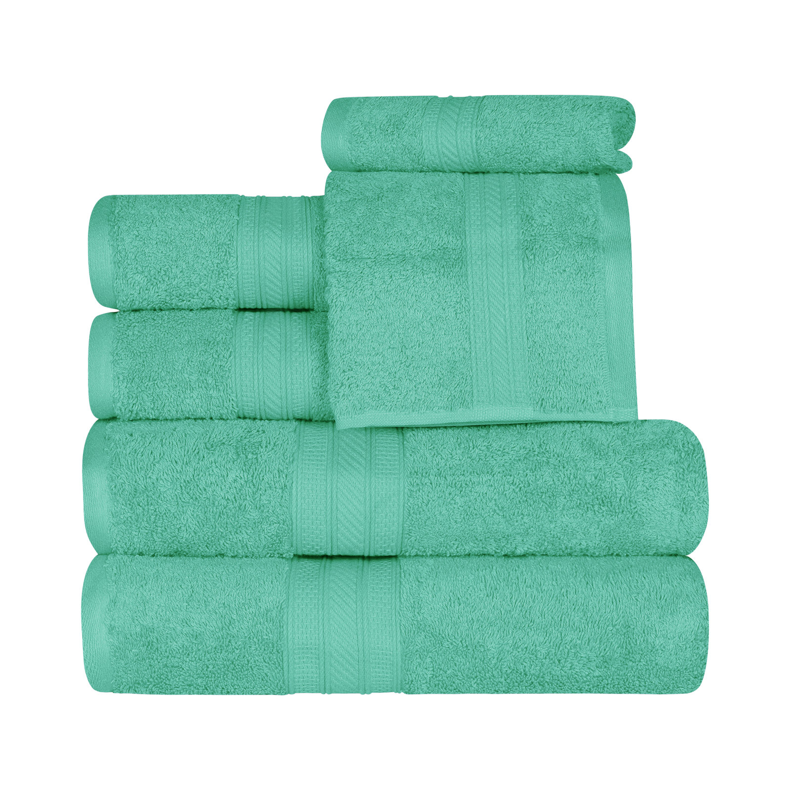 6-Piece Combed Cotton Towel Set, Rivulet