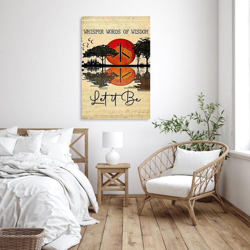 Let It Be Music Song, impression sur toile, H 14 po x l 11 po x P 1,25 po