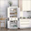 Armoire de cuisine 72 po sur pied, armoire de rangement haute avec 2 portes, tiroir et tablettes réglables
