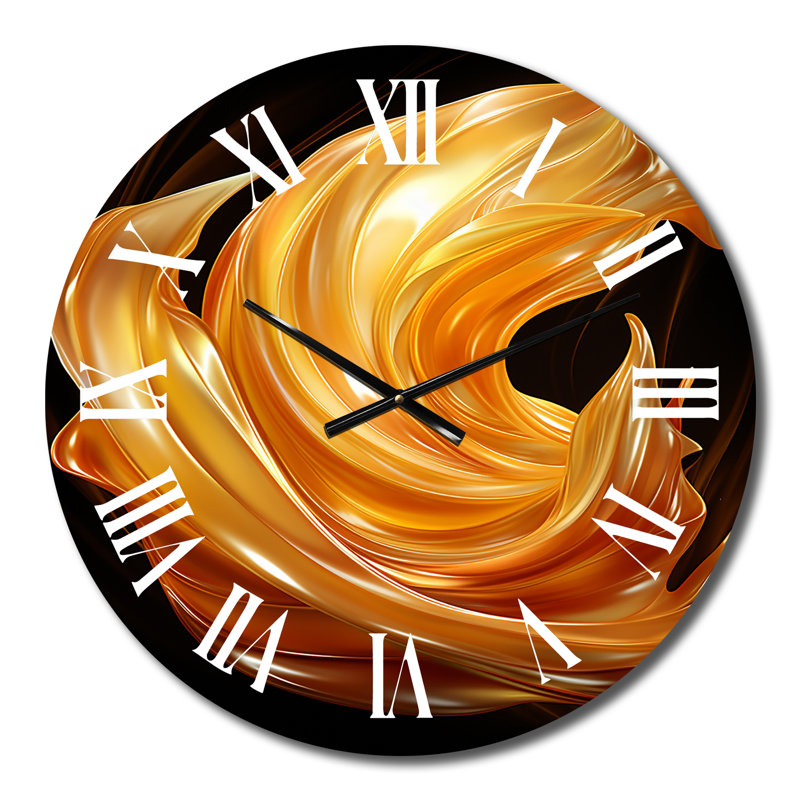 Horloge murale à encre liquide or, Moyenne