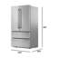 Sharp 22.5-Cu. Ft. French Door Counter-Depth Refrigerator in Stainless Steel