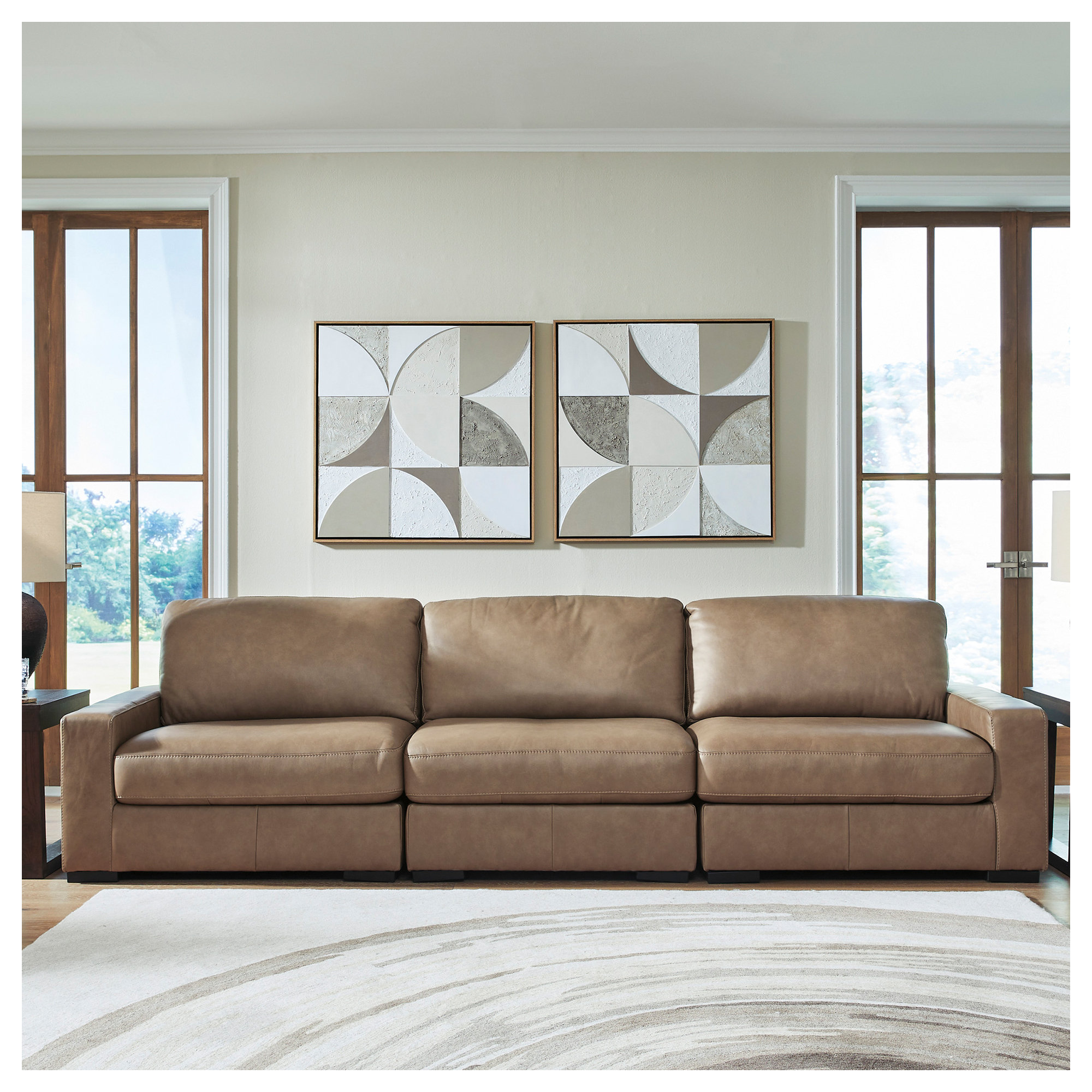 Aberdeen 3-Piece Modular Sofa, Brown