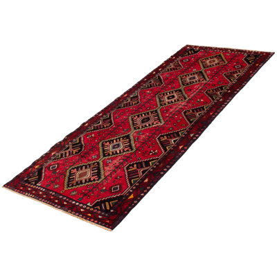 Zariona One-of-a-Kind 4' X 10'10" 1990s Runner Wool Area Rug Red
