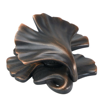 ARTS & CRAFT GINKGO KNOB IN PLATE