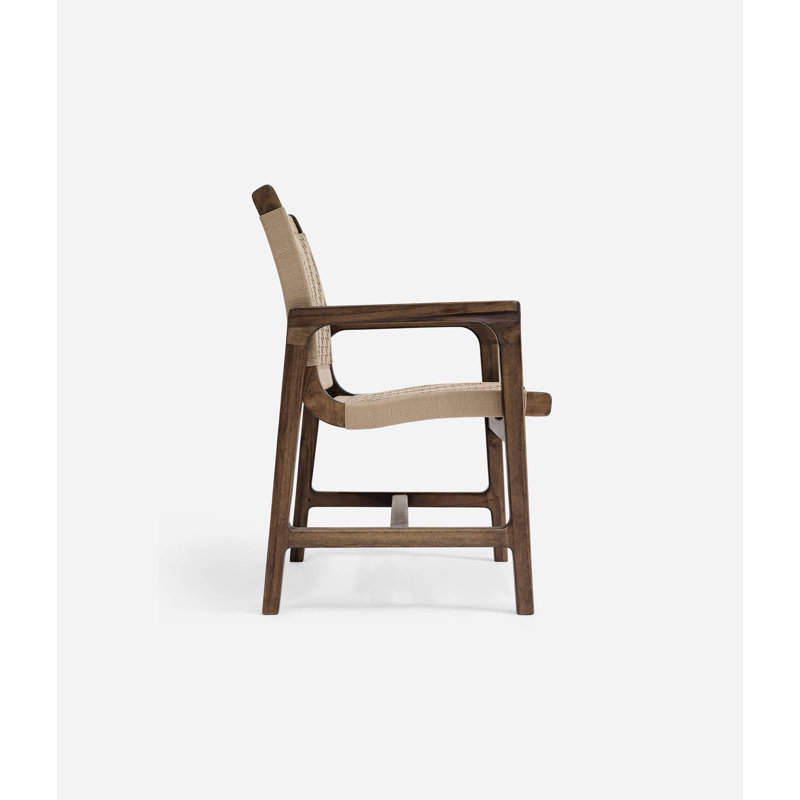 Amador Arm Chair, Coffee/Khaki Basket Cord