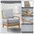 Madison Park Signature Donohue 25.5" Wide Spindle Leg Accent Chair With Cushioned Back And Seat & Nailhead Trim, Light Blue & Natural-2132005608-2125146237