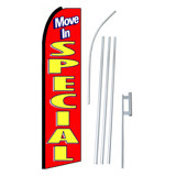 Double Sided 144'' H x 30'' W Polyester Flag Set