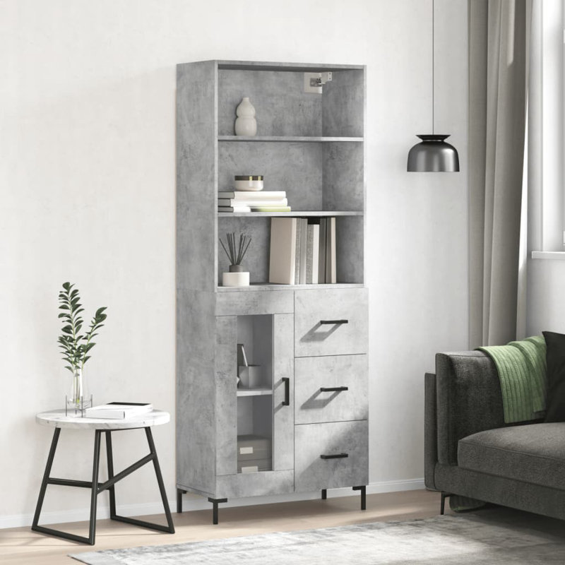 69.5cm Sideboard, Concrete Grey