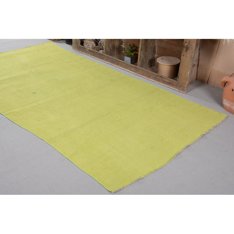 Grand tapis 5 x 9 pi, tapis de décoration intérieure, tapis turc, tapis géométriques verts, tapis rétro