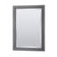 Abbie Cobble Framed Wall Mounted Accent Mirror in Distressed Silver-30067760