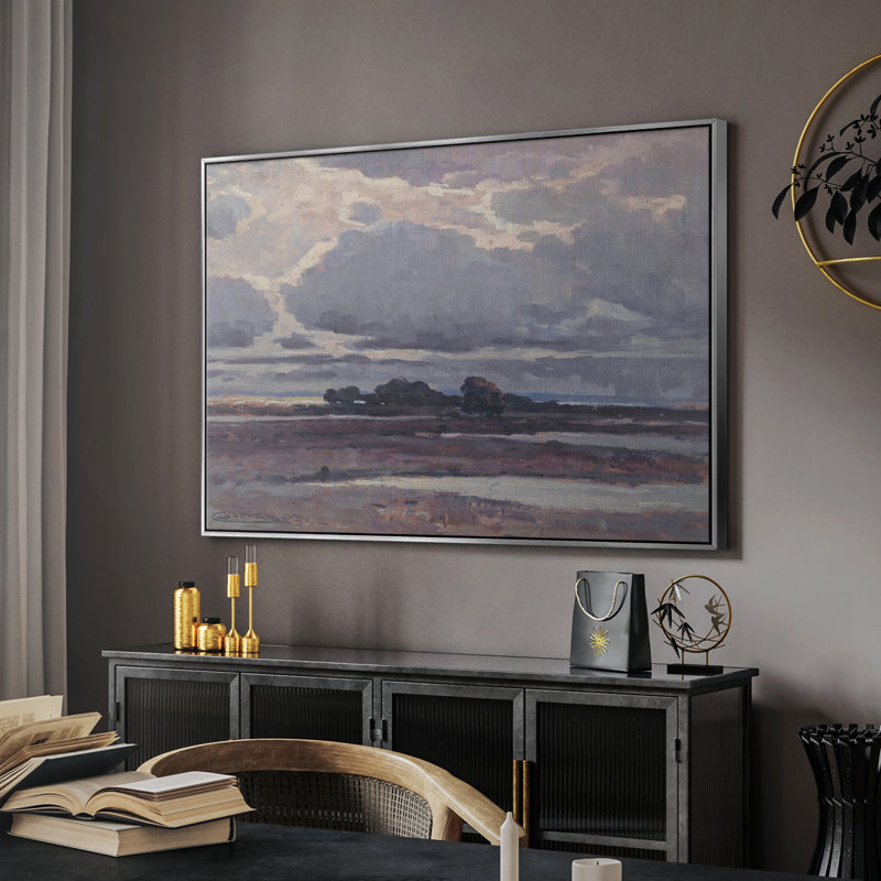 Paysage rétro -DCCLxxviii, H 25 po x l 37 po x P 1,5 po, Toile tendue