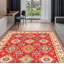 Tapis rouge foncé Malayka Gazni 5 pi 0 po x 7 pi 8 po