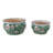 Ceramic Flower Pots with Floral Pattern – Classic Indoor Planter for Outdoor Planters Display or Garden Patio Decor – Planters for Houseplants, Succulents, and Herbs – Set of 2, Green-117195308-117195307