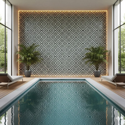 12" X 12" Marble Saona Greenhill Mosaic Mg6011 Wall & Floor Tile(5pcs/box)