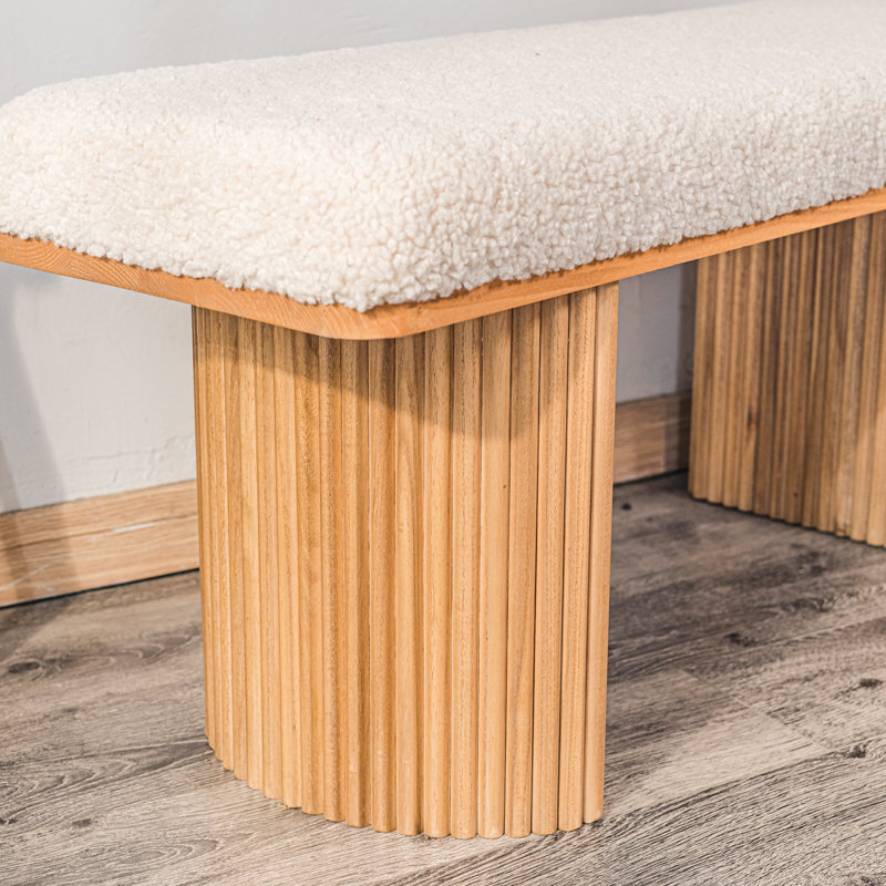 Banc en bois et blanc Flynn