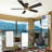 52" Alceu 5 - Blade Flush Mount Smart Ceiling Fan with Light-1415386802