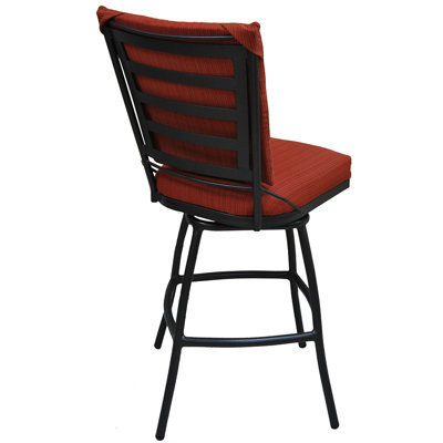 Darin Outdoor Patio Stool with Cushion