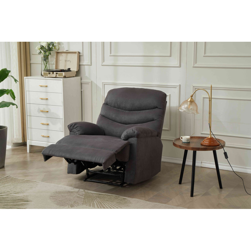 31.5'' Wide Recliner with  Cup Holder, Gray