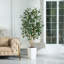 Adcock UV Protected Artificial Ficus Tree with Decorative Base, Faux Ficus Plant with Natural Trunk-1722551520-1722551527