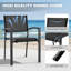 Outdoor Stackable Textilene Dining Chairs Set, Black-828910514