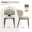  Chaises de salle à manger modernes en similicuir avec pieds en métal et chaises rembourrées ergonomiques (ensemble de 4)-126696861
