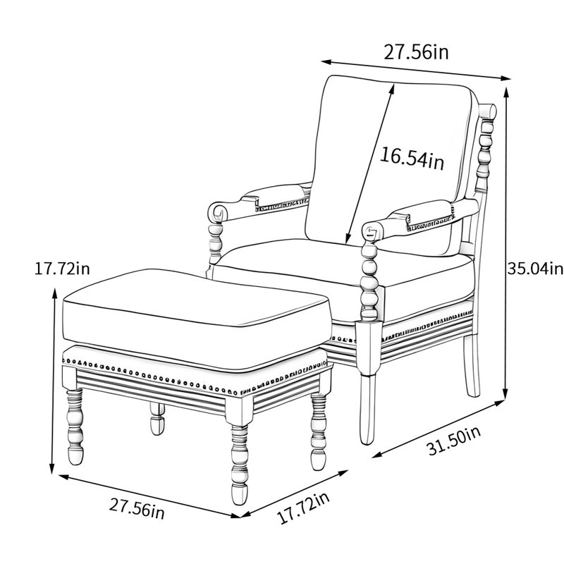 Chaise texturée en tissu jacquard