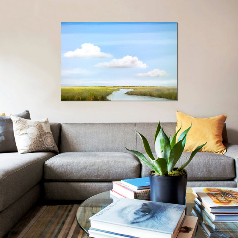 « down the river vi », impression sur toile, H 8 po x l 12 po x P 0,75 po, Pas de tapis, Toile tendue