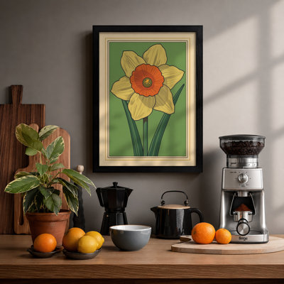Daffodil Bold Botanical - Framed Print