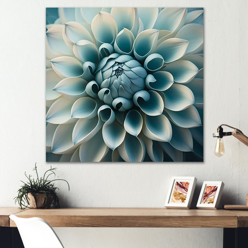 - Décoration murale florale en métal Dahlia, H 16 po x l 16 po x P 1 po