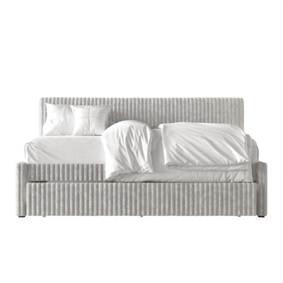 Twin Daybed Corduroy With Trundle by Mercer41