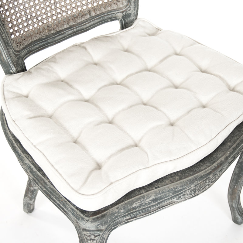 Chaise d'appoint 100% lin 21 po, Bleu