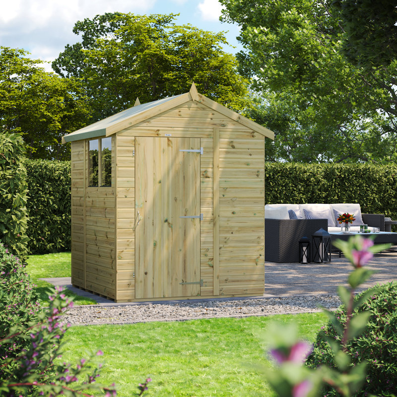 Powersheds 6 x 6ft Premium Pressure Treated Timber Apex Garden Shed