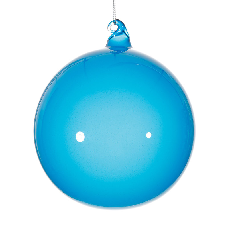 Ornement boule de verre, Bleu