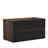 Wall-Mounted Cabinet WITHOUT Basin In Black & Walnut With 2 Drawers KD.