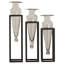 Vase de table en verre 3 pièces-695656768