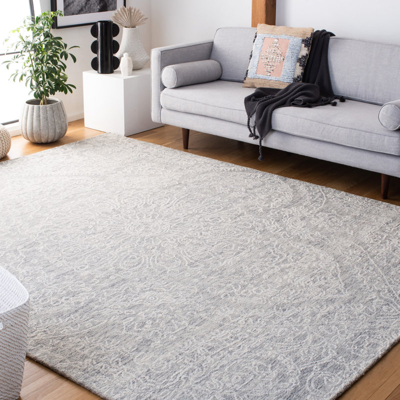 Ambrose Hand Tufted Indian Wool And Cotton With Latex Oriental Rug, Rectangle 5' x 8'