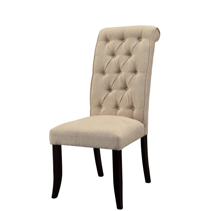 Chaise rembourrée Biyron, Beige, Noir, noir, noir, noir