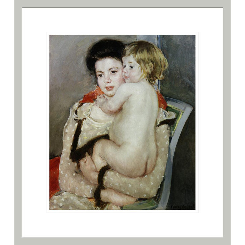 «Mother and Child» par Mary Cassatt - impression numérique sur toile, H 20,13 po x l 17,75 po