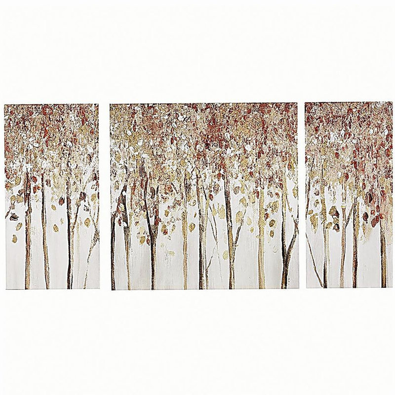 Triptych 3-piece Textured Canvas Wall Art Set