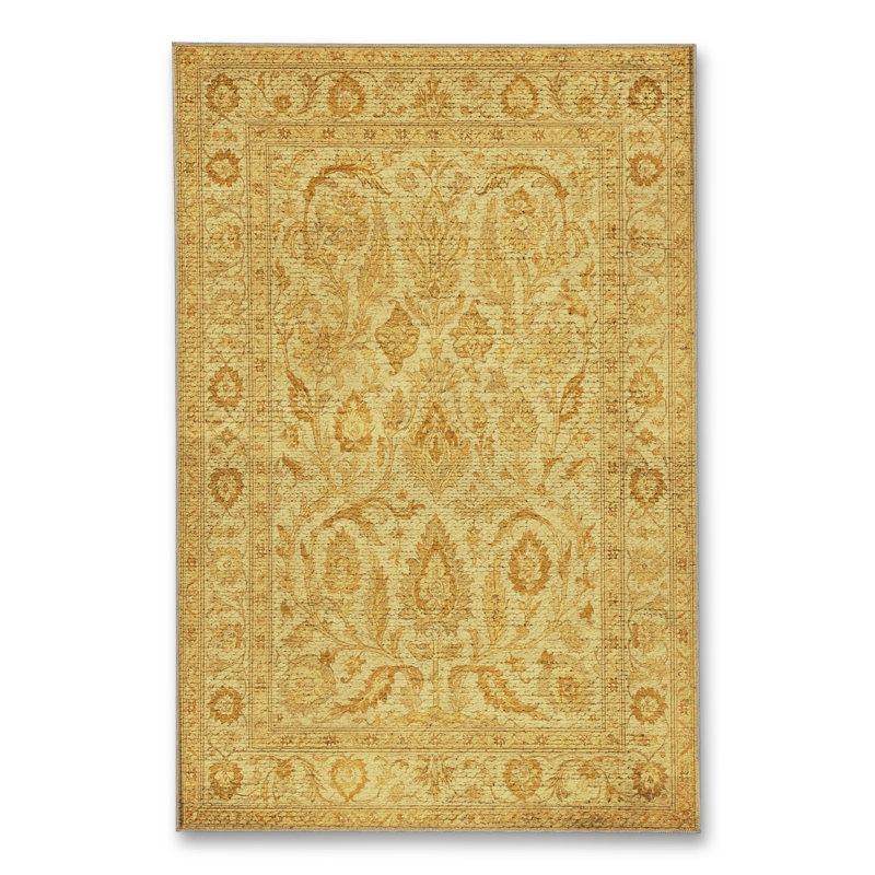 Tapis beige tissé traditionnel Mosso, 4'11" x 9'10"