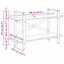 64cm H x 100cm W Steel Etagere Bookcase-1352175064