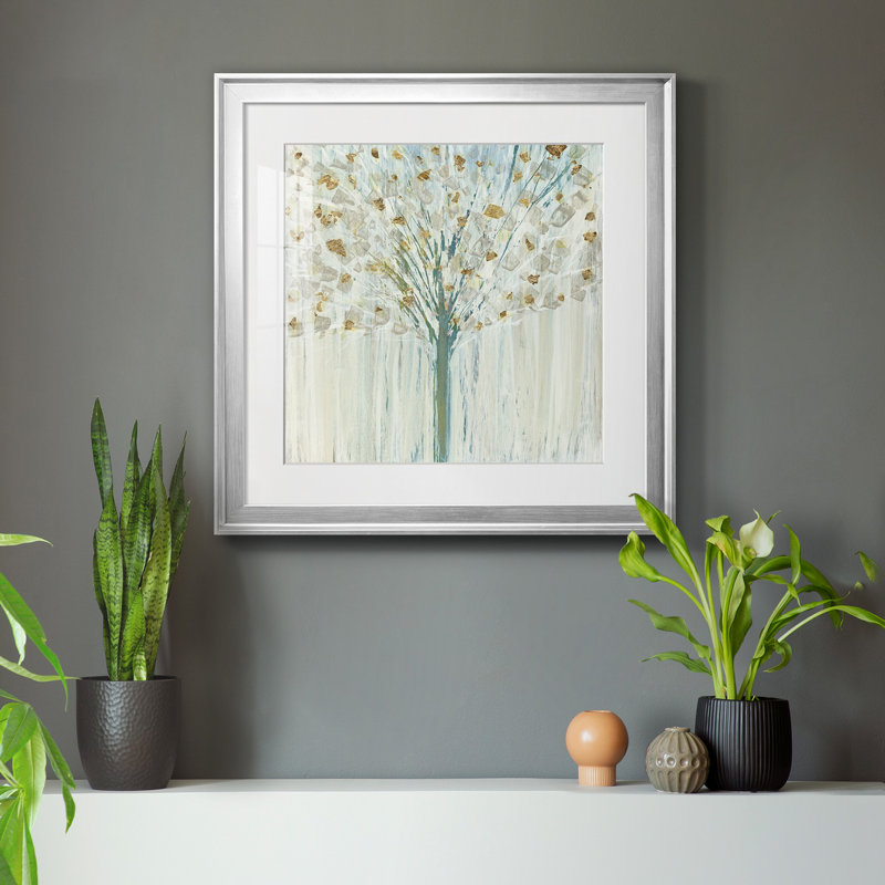 Frost Valley - Cadre photo, reproduction d'art sur toile, H 17,5 po x l 17,5 po x P 1,5 po, Papier avec cadre argenté