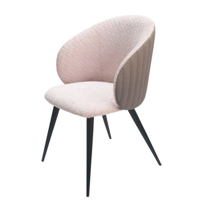 Concoff - Chaise contemporaine rose + gris