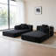 Canapé-lit convertible à plancher noir 78,8 po Compression-1200554444