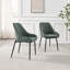 Hadlow Veneer & Metal Round Dining Table With Ophelia Fabric Chairs - Modern Statement Design-1637923535