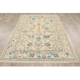 One-of-a-Kind 4'7" X 6'2" New Age Wool Area Rug in Ivory