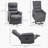 Power Lift Chair With Vibration Massage, Fabric Upholstered Recliner Chair For Elderly With Remote Control, Side Pockets, Grey